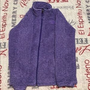 Fluffy north face jacket